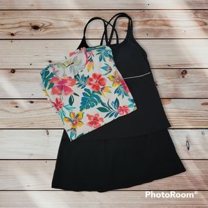 Land's End Tankini Swim Suit & Swim Shirt